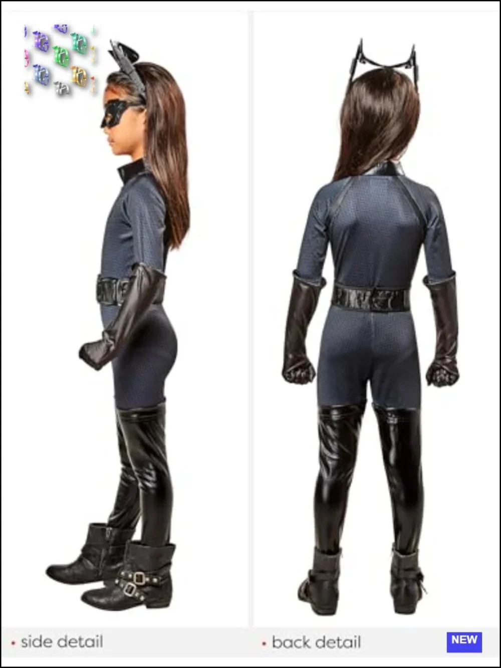 Deluxe Catwoman Costume Jumpsuit Halloween Cosplay 100% Polyester Medium